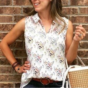 CAbi Essential Floral Blouse #5535